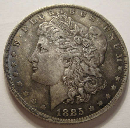 1885 USA Silver Morgan Dollar (New Orleans Mint)