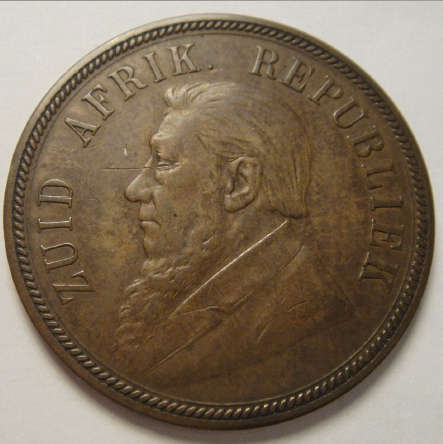 1892 Paul Kruger ZAR Penny (1d)