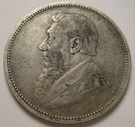 1895 Paul Kruger ZAR Silver Two-Shilling (2/-)