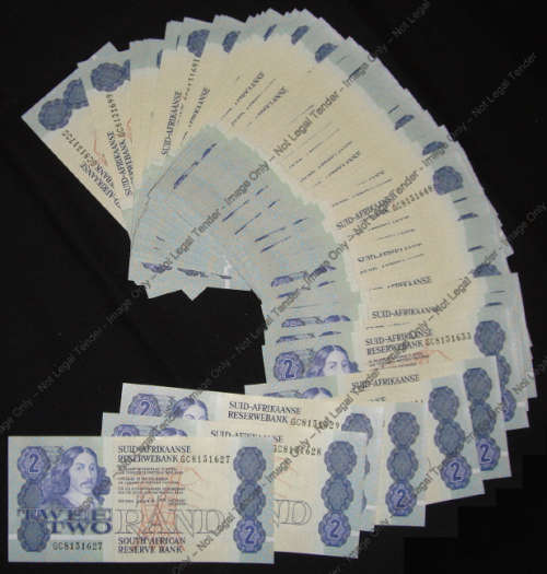 HUGE Consecutive Serial Numbers G de Kock R2 Collection of 1984 (74 consecutive notes)