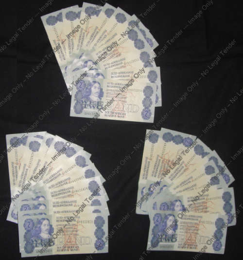 Thirty (30) UNCIRCULATED G de Kock R2 notes (all GH4102) of 1984