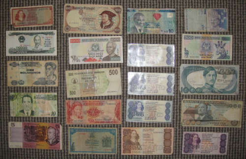 Twenty World Banknotes (South African and Foreign)