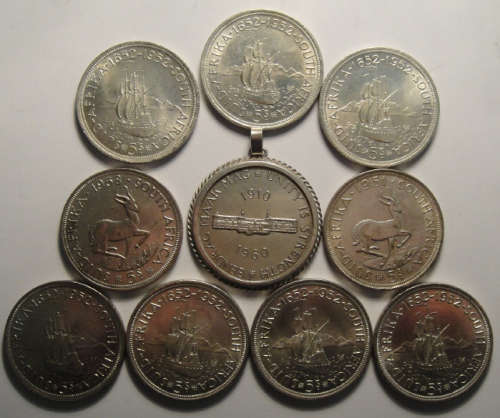 TEN Crowns (SILVER 5-Shillings) of the Union of South Africa