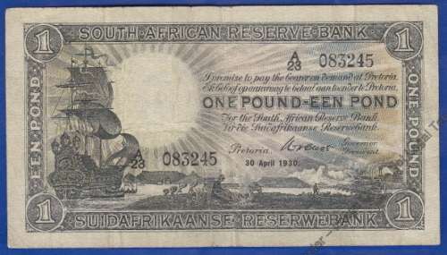 W H Clegg One Pound // Een Pond : 30 April 1930 A23 083245