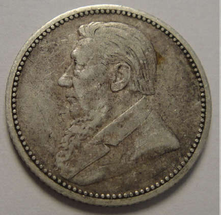 1894 Sixpence (6d): Paul Kruger ZAR