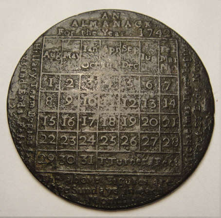1742 Birmingham Almanac Token