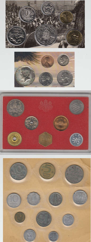 Collection of FOUR International Coin Sets from Four Continents