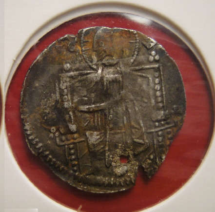MEDIEVAL SILVER GROSSO of Venice (Ancient Hammered Silver Coin featuring Christ & St. Mark)