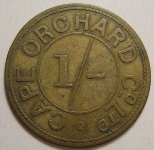 Cape Orchard Co. Ltd One Shilling (1/-) Token (Cape Province circa 1905-1917)