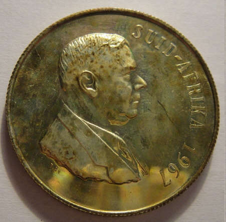 1967 Silver Proof R1: Republic of South Africa