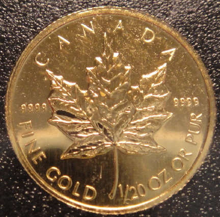 1998 Canada GOLD Dollar (1/20 Ounce): Pure Gold