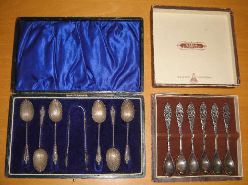Two Solid Silver Tea Spoon Sets