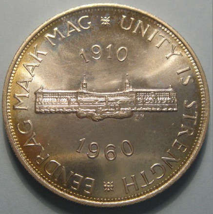 1960 Silver Crown (5/-) of the Union of South Africa : Brilliant Uncirculated