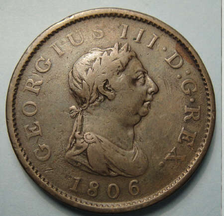 1806 Penny of Gear Britain (King George III)