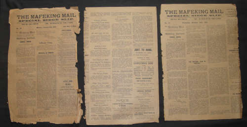 Anglo Boer War Newspaper (Mafeking): Special Siege Slips: Numbers 35 & 48 dated 20 December 1899 &