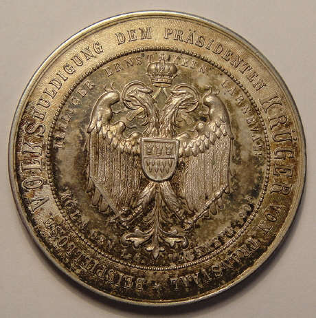 Anglo Boer War Silver Medal: Germany: Cologne Honours the Victim Kruger (1900)