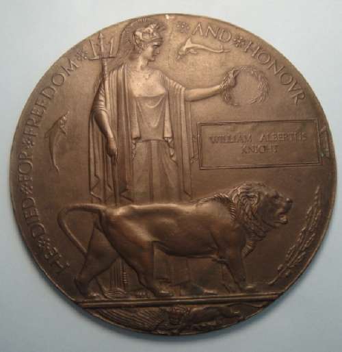 First World War Death Plaque :  William Albertus Knight