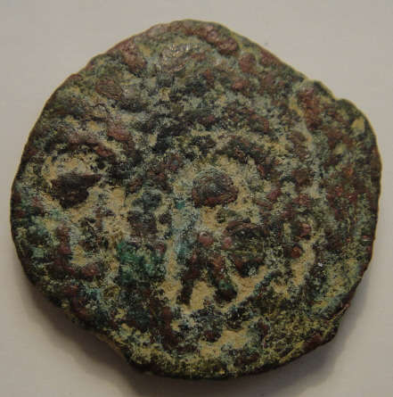 Ancient Biblical Prutah Coin : Coponius, procurator of Judea under Augustus Caesar, 6-9 AD