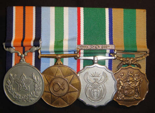 Group of four full-sized SADF medals