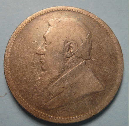 1895 Silver Two-Shilling (2/-) of Paul Kruger ZAR