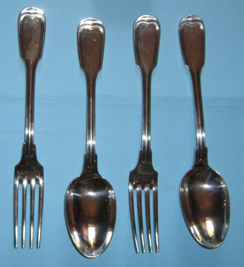 Christofle (France) Dinner Forks and Spoons (4 Pieces)
