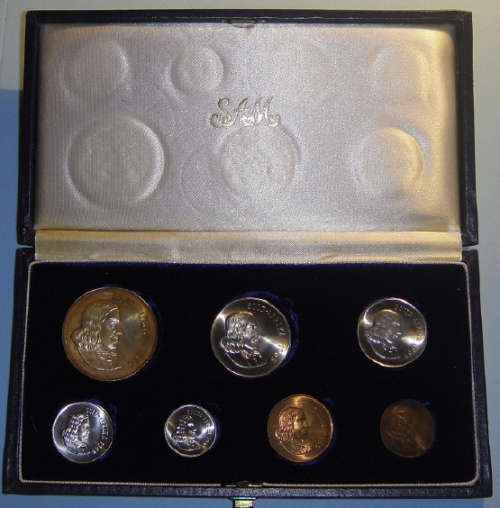Republic of South Africa : Short Proof Set of 1965 (The first of our 2nd decimal coin series)