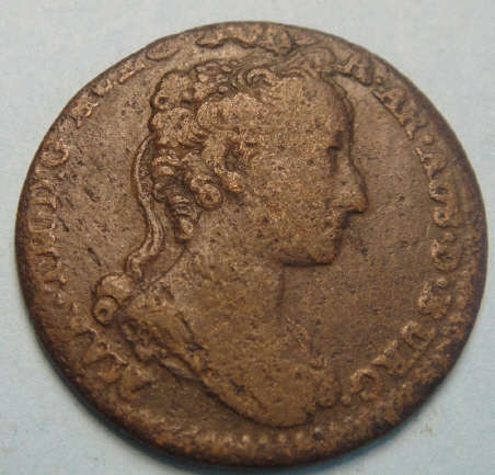 Belgium : (Austrian Netherlands) Liard of Empress Maria Theresa of 1745