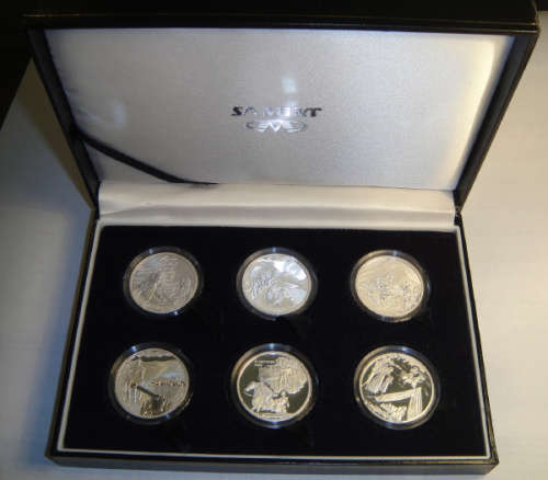 Anglo Boer War Commemoration: Set of Six 99.99% Silver Medals