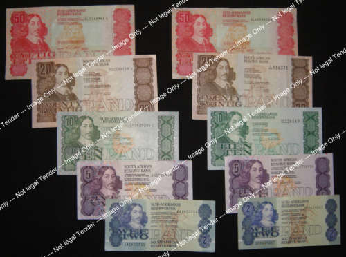 2 x COMPLETE Type Sets: The last Jan van Riebeeck notes of the 1980s and 1990s
