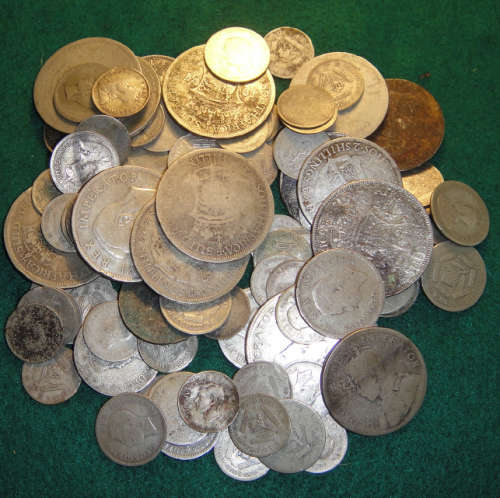 Union of South Africa : 350 grams of 80% Silver Coins struck between 1923-1950