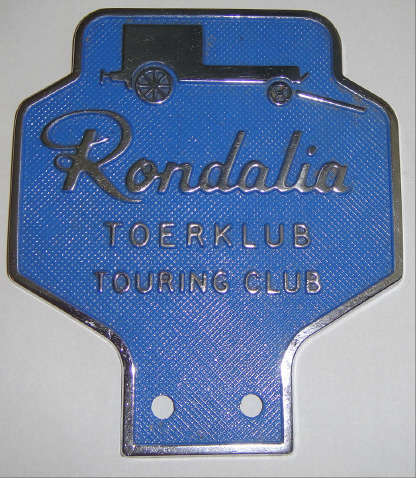 Rondalia Toerklub // Touring Club Metal Badge (GEBA 119)