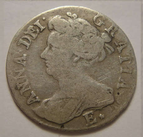 Great Britain : Sixpence of Queen Anne (with E for Edinburgh) of 1708