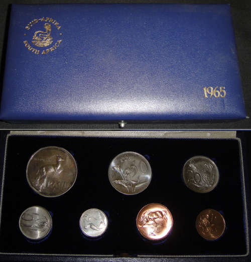 Republic of South Africa : Short Proof Set of 1965 (First Year of 2nd decimal series)