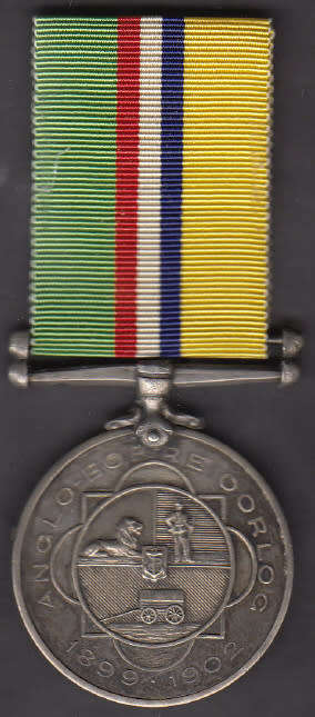 Anglo Boer War Medal to Burger Pieter Jacobus de la Rey