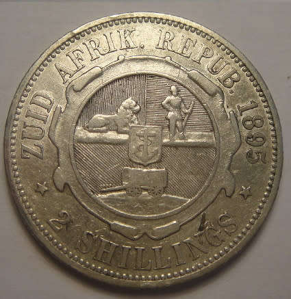 Paul Kruger Z.A.R. Two Shillings (2/-) of 1895