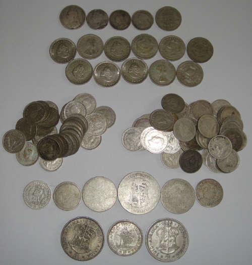 Old Silver Coins of Great Britain and South Africa