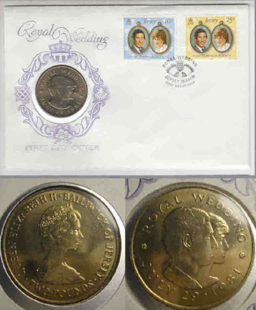 Jersey : Royal Wedding CROWN-Sized Two Pounds of 1981