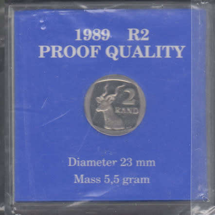 Republic of South Africa : Proof R2 of 1989 (the First R2 of the series)