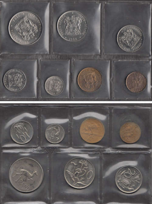 Republic of South Africa: Uncirculated Coin Set (Mint Pack) of 1984