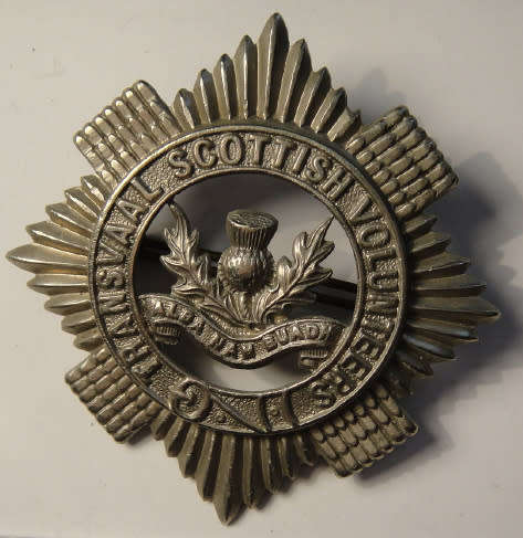 Transvaal Scottish Volunteers : Cap & Helmet Badge worn 1906-1911 (Owen 608)