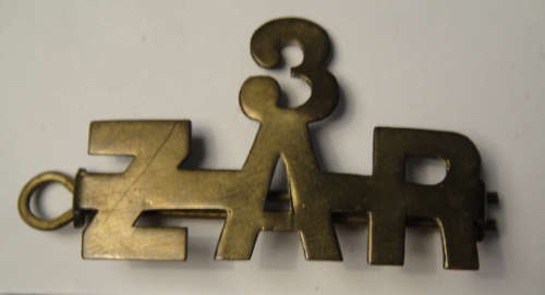 3rd Zuid Afrikaanse Ruiters (3rd SA Horse) shoulder title, worn 1915-1918 (Owen 2348)