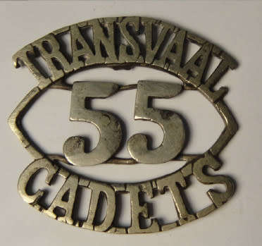 55th Company Transvaal Cadets shoulder title (similar to Owen 2904 - 2924: no lugs)