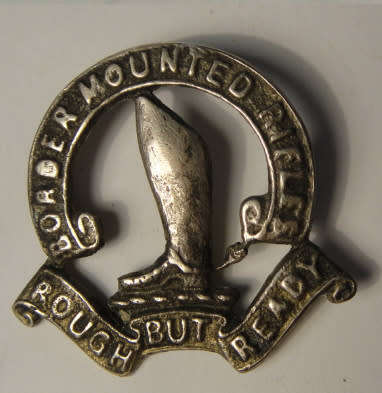Border Mounted Rifles collar badge, worn 1902-1913 (Owen 485) pin broken off