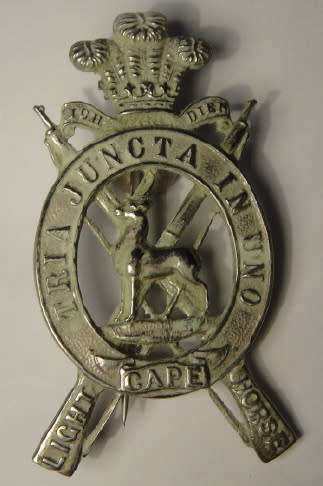 Cape Light Horse helmet badge, worn 1909-1929 (Owen 329)