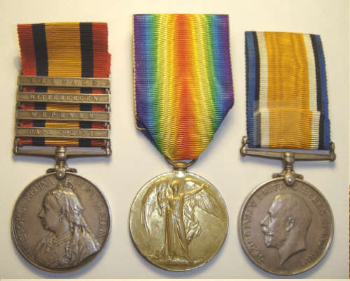 QSA with four clasps (including Wepener) & WWI Pair  to R K Duffy