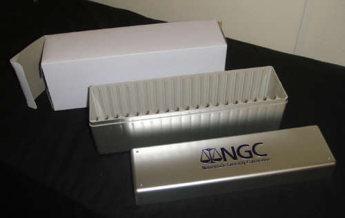 NGC Storing Boxes (takes 20 Graded Coins each) : Nine boxes available in silver or red color