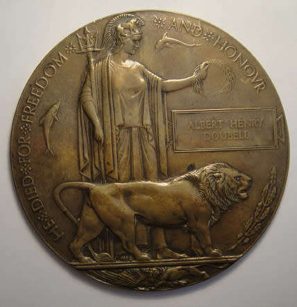 WWI Memorial Plaque to Albert Henry Doubell