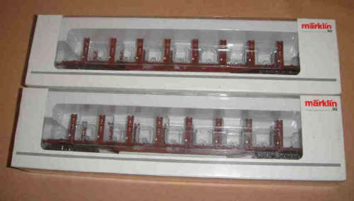 Two MARKLIN HO Stake Cars (4771)