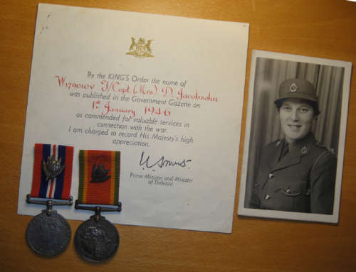 WWII pair with Protea Commendation to T/Capt (Mrs) D Jacobsohn