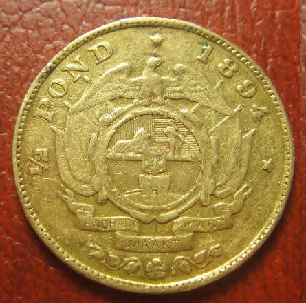 Paul Kruger Z.A.R. : GOLD HALF POND of 1894